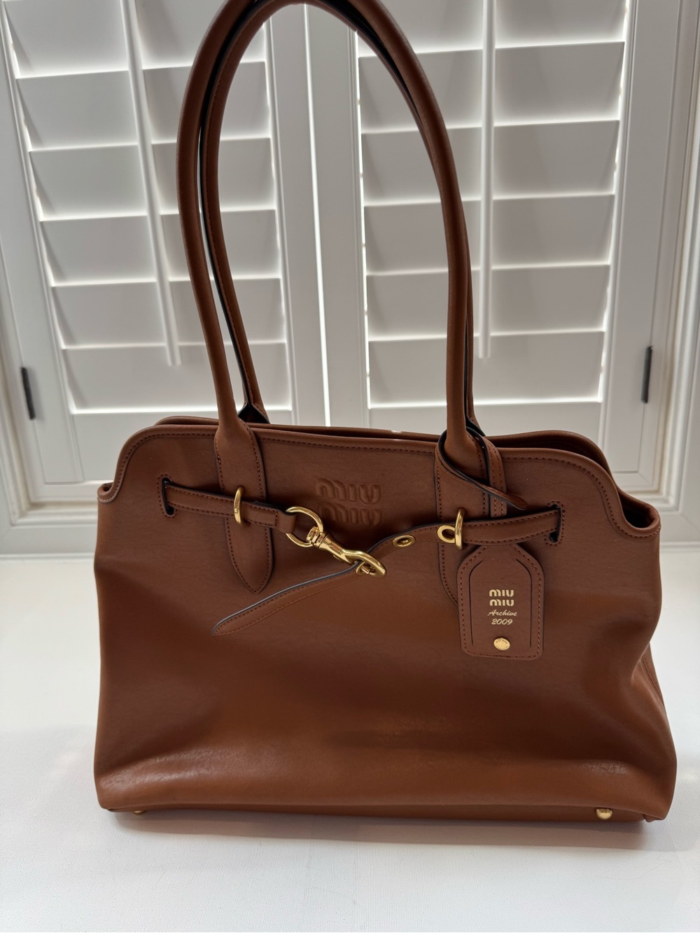 Luxe Archive 2009 Style Brown Tote Bag Large Shoulder Handbag $450